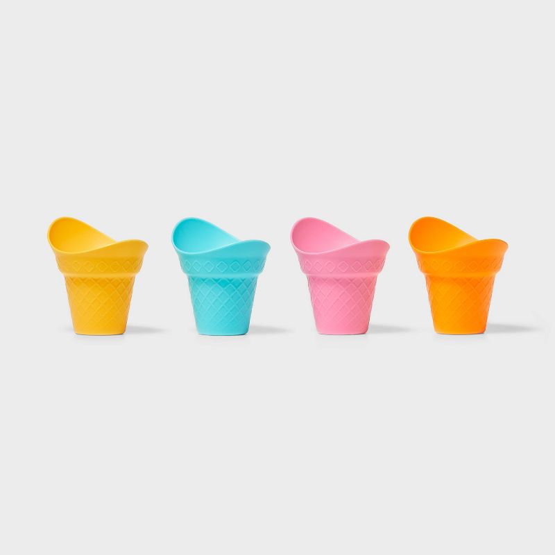 4pk Plastic Ice Cream Scoop Cones - Sun Squad&#8482;, 1 of 4