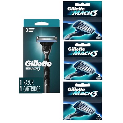 Gillette Mach3 Men's Razor Value Pack, 1 Handle & 6 Razor Blade Refills