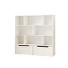 Alilang 48.03 Inch Multi-Compartment Bookshelf with Open Shelves and Storage Drawers - White - 3 of 4