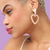 SOHI Women's Heart Drop Earrings - 3 of 3