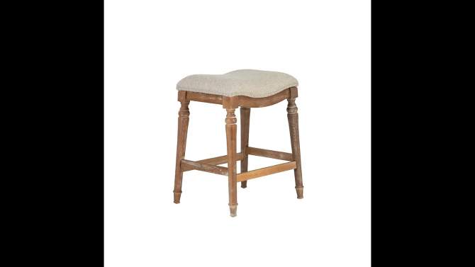 Brayden Big and Tall Backless Wood Counter Height Barstool - Powell, 2 of 13, play video