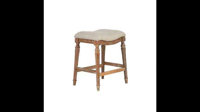 Brayden Big and Tall Backless Wood Counter Height Barstool - Powell, 2 of 13, play video