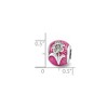 Black Bow Jewelry Sterling Silver & Pink Enameled with Crystals Flower Bead Charm - 2 of 3