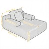 MYINDA Oversized Boneless Sofa Bed with Deep Seat, Corduroy Chaise Lounge Chair for Living Room/Apartment - 4 of 4