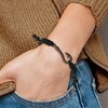 Chisel Stainless Steel Brushed Gun Metal IP-plated Fishing Hook Black Nylon Adjustable Bracelet - 4 of 4