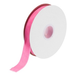 Unique Bargains Soft Single Face Spool Silky Velvet Ribbon for Bouquets DIY Crafts - 1 of 3