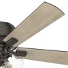 Hunter Fans 52" Crestfield Lighted Ceiling Fan Noble Bronze Finish with Integrated LED and Pull Chain Control - 3 of 4