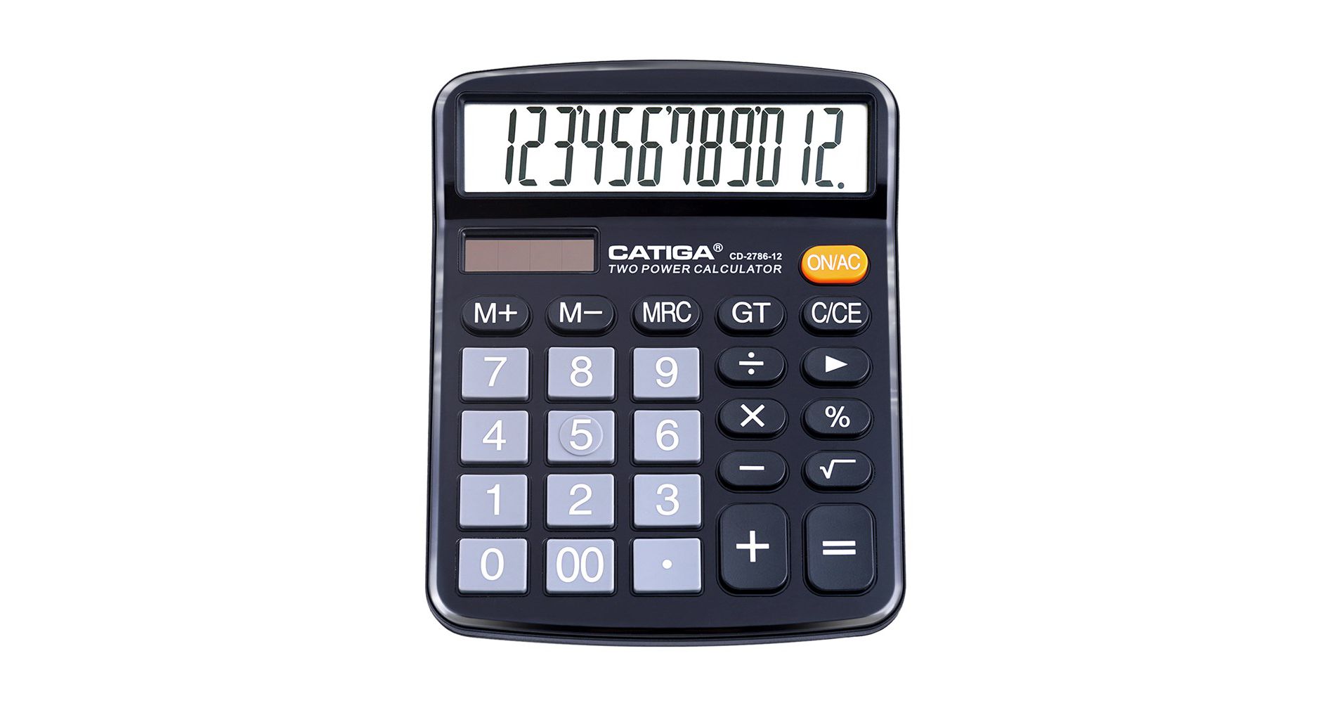 CATIGA 8-Digit & 12-Digit Desktop Calculator, Large LCD, Sensitive Buttons, Dual Solar Power, Standard Function for Office, Home, School