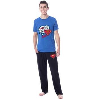 DC Mens' Superman Father's Day This Looks Like A Job For Sleep Pajama Set Multicolored