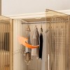 INFURNIC Armoires Portable Wardrobe Closet with Magnetic Doors and Hanging Rod for Easy Storage, White, 48.03"*17.72"*62.2" - 3 of 4