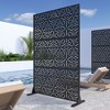 PexFix 72 in. H x 47 in. W Outdoor Metal Privacy Screen Garden Fence Web Pattern Wall Applique - 2 of 4