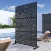 PexFix 72 in. H x 47 in. W Outdoor Metal Privacy Screen Garden Fence Web Pattern Wall Applique - image 3 of 4