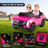 Costway 2 Seater Ride on Truck with Remote Control 3 Speeds LED Lights Horn Music Story Black/Pink/White - 4 of 4