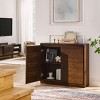 Slim Mid Century Modern Sideboard with Outlet Holes, 39" Buffet Storage Cabinet for Entryway Living Room Kitchen-3irtyhousy - 2 of 4
