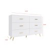 NicBex 47.20"L Metal Handles Modern Dresser for Bedroom with 6 Drawers - 3 of 4