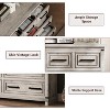 55" Farmhouse 8 Drawer for Bedroom, Retro Cabinet, Multi-Drawer Storage Furniture, Retro Style Wooden Cabinet - 3 of 4