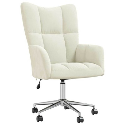 vidaXL Relaxing Chair Light Gray Velvet (100% polyester), steel Standard - Cream