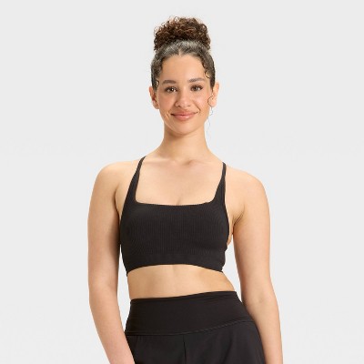Women's Seamless Ribbed Light Support Sports Bra - All In Motion™