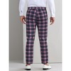 Lars Amadeus Men's Plaid Flat Front Business Dress Suit Pants - 3 of 4