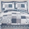 Collections Etc Palmer Floral Patchwork Quilted Pillow Sham - 2 of 3