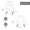Grungis Velvet Barrel Accent Chairs,Living Room Chairs with Open Back and Metal Legs,Comfy Chairs for Living Room,Bedroom - 3 of 4