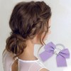 Unique Bargains Women's Fashion Cute Color-Blocked Floral Hair Ropes Purple 10 Pcs - 2 of 3