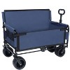 VYNXARIA 3-in-1 Convertible Folding Wagon Cart£¬500lbs Heavy-Duty Utility Wagon for Camping, Beach,Sports,Garden,Dark Blue - 2 of 4