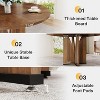 Okak Rustic Wood Square/Round Dining Table with Thick Top & Sturdy Base,Minimalist Kitchen Dinner Table for Dining Room,Breakfast Nook - 4 of 4