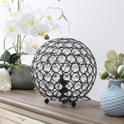Bronze Crystal Ball Sequin Nightstand Lamp