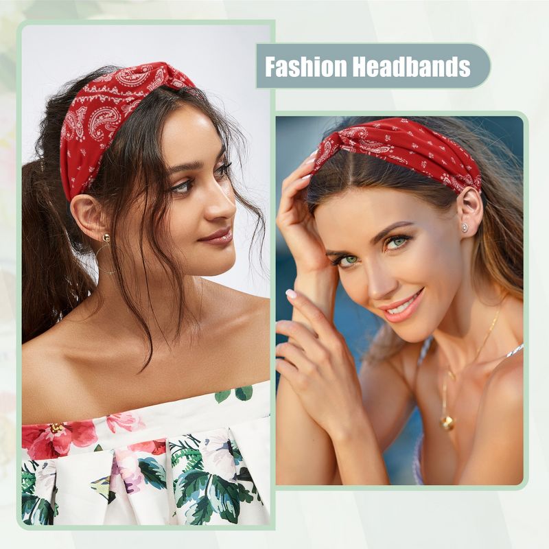 Unique Bargains Women's Knotted Wide Headband 2.44" Wide 1 Pc, 2 of 7