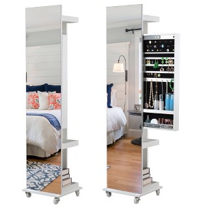 Lomsoe Full Length Mirror 360 Swivel Jewelry Cabinet - 1 of 1