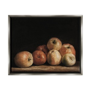 Stupell Industries Classic Apple Vintage Still Life Framed Floater Canvas Wall Art - 1 of 4