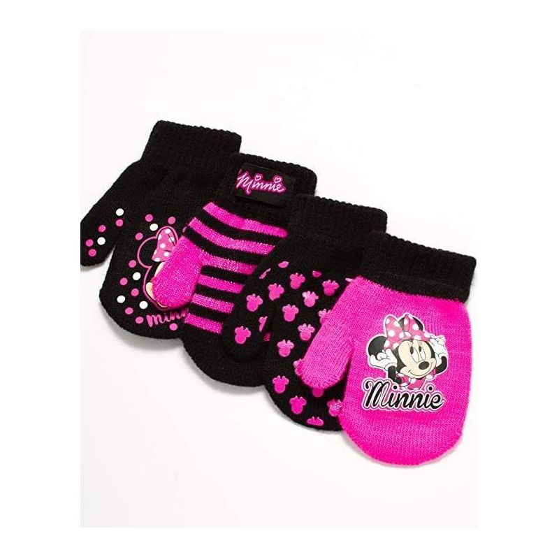 Disney Minnie Mouse Girl 4 Pack Gloves or Mittens Set, Kids Ages 2-7, 5 of 6