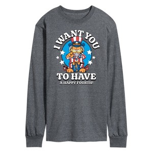 Men's - Garfield - Want You To Have A Happy Fourth Long Sleeve Graphic T-Shirt - 1 of 4