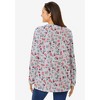 Woman Within Plus Size Perfect Printed Long-Sleeve Crewneck Tee - 3 of 4