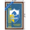 Trends International NFL Los Angeles Chargers - Retro Logo 17 Framed Wall Poster Prints - 3 of 4