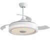Wanze of Ocean 42 in. Smart White Retractable Clear Blades Downrod Mount Ceiling Fan with LED Light, RGB Changing and Music Speaker - 4 of 4