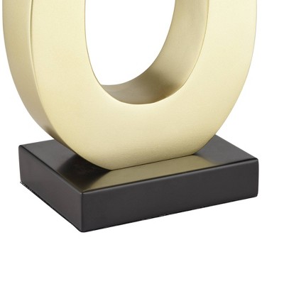 Simone Gold and Black Sculptural Table Lamps with USB Ports