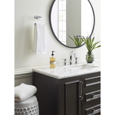 Clear and Polished Nickel Wall Mounted Open Towel Ring