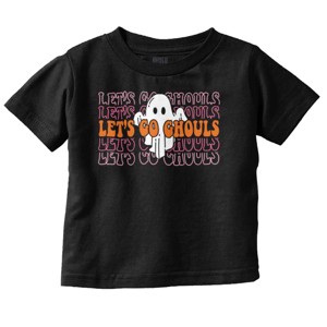 Halloween Let's Go Ghouls Ghost Toddler Baby Girl T Shirt Brisco Brands - 1 of 4