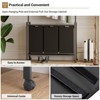 2/3 Section Laundry Hamper with Hanging Bar, Heavy Duty Rolling Basket Organizer with Storage Shelf and Lockable Wheels - 4 of 4