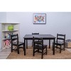 Kids' Rectangle Table with 4 Chairs Espresso - Gift Mark - 2 of 4