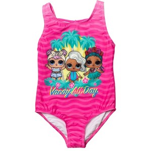 L.O.L. Surprise! Girls UPF 50+ One Piece Bathing Suit Little Kid to Big Kid - 1 of 4