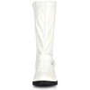 Allegra K Women's Round Toe Chunky Heels Patent Leather Mid Calf Boots - 3 of 4