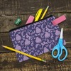 Peeps Purple Peeps In Garden Pattern Makeup Cosmetic Bag Organizer Pouch - 2 of 4