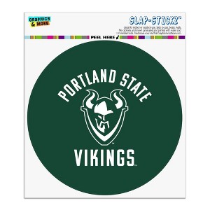 Portland State University Vikings Logo Automotive Car Window Locker Circle Bumper Sticker - 1 of 4