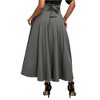 Women's Skirt Elegant High Waisted Maxi Skirt Tie Up Long Skirt - 2 of 2