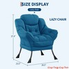 Office Large Comfy Lazy Chair for Living Room,Modern Leisure Armchair with Side Pocket,Accent Reading Sofa - 2 of 4