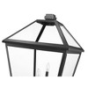 Talbot Outdoor Glass Pendant Light - 4 Bulbs, Dimmable, 19.5" x 128.25", Black Finish - 3 of 4