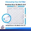 Filter King 19.88x21.5x2 Air Filter | 6-PACK | MERV 8 HVAC Pleated A/C Furnace Filters | MADE IN USA | Actual Size: 19.88 x 21.5 x 1.75" - 2 of 4